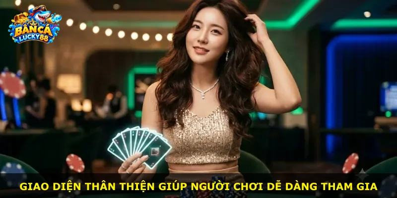 Giao diện thân thiện giúp người chơi dễ dàng tham gia
